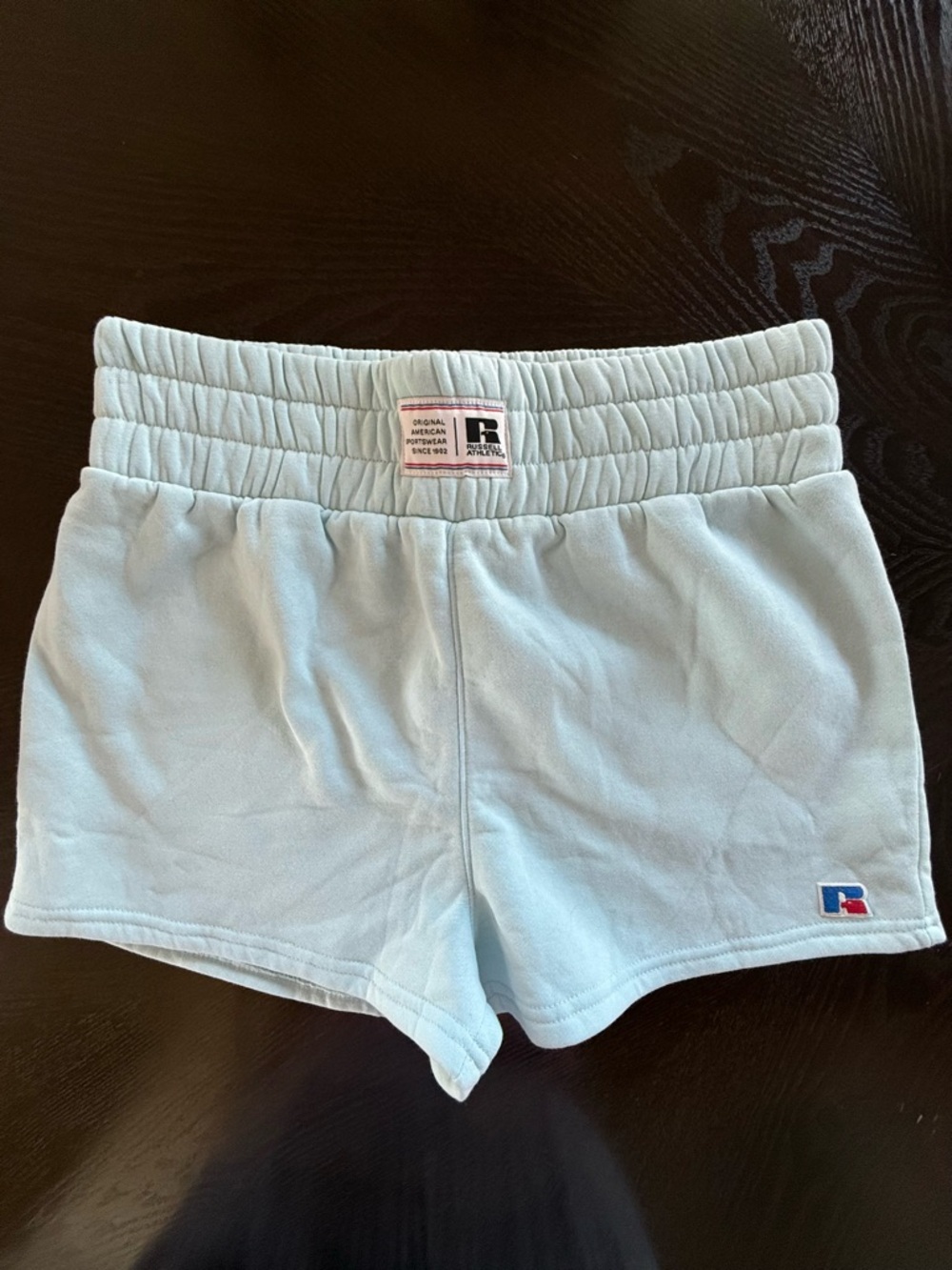 Russell Athletic Pale Blue/Turquoise Fleece Athletic Boxing Shorts Size Large